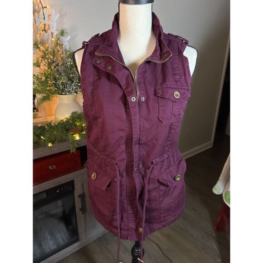 C'Est Toi women's vest medium burgundy